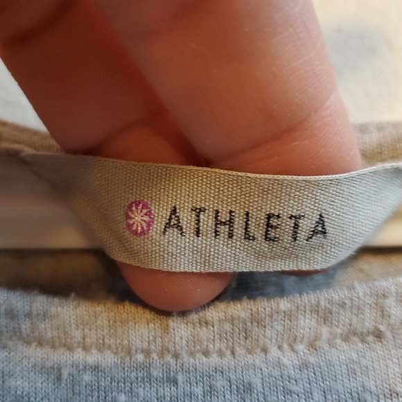 Athleta Gray Scoop Neck Jersey Size Small - Picture 9 of 16